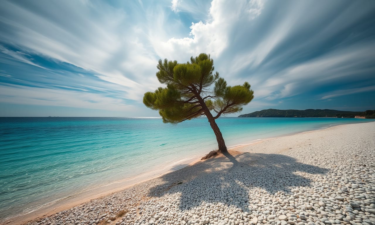 Pristine Adriatic beach on Brač
